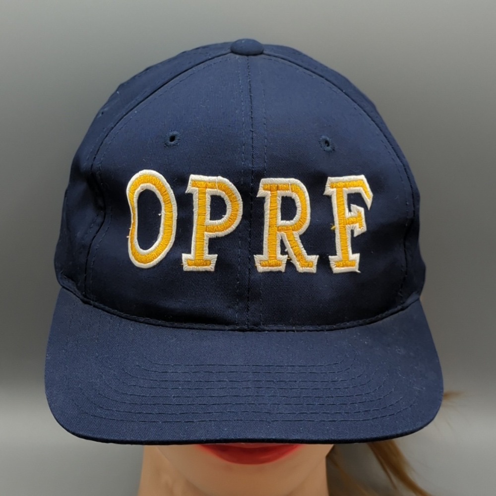 Vintage OPRF Huskie Booster Club Hat Cap Navy Blue Snapback New Era OSFA